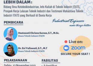 Thumbnail for the post titled: WEBINAR SERIES – Mengenal Teknik Industri ITATS Lebih Dalam