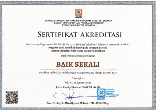 Thumbnail for the post titled: Jurusan Teknik Industri ITATS Terakreditasi LAM Teknik “Baik Sekali”(2023-2028)
